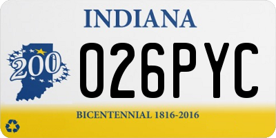 IN license plate 026PYC