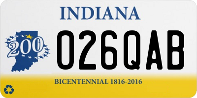 IN license plate 026QAB