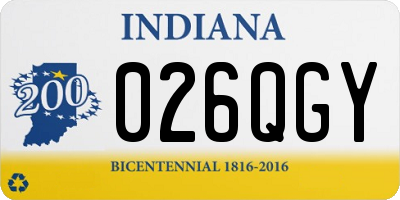 IN license plate 026QGY