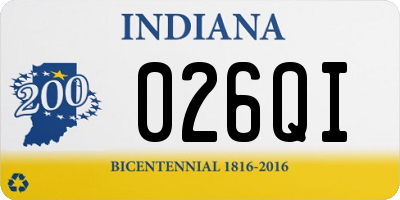 IN license plate 026QI