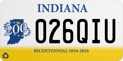 IN license plate 026QIU