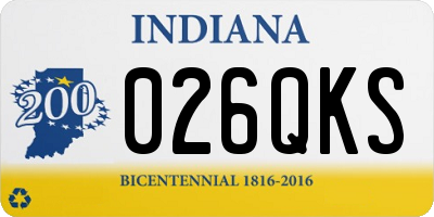 IN license plate 026QKS