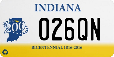 IN license plate 026QN