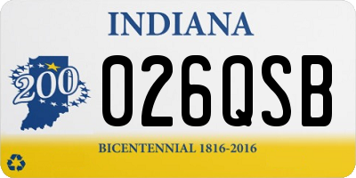 IN license plate 026QSB