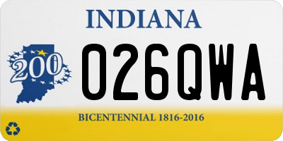 IN license plate 026QWA