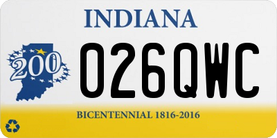 IN license plate 026QWC