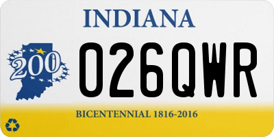 IN license plate 026QWR
