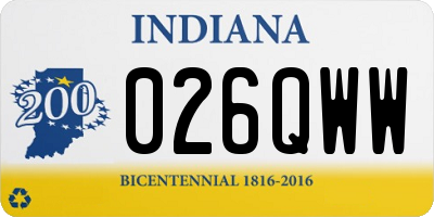 IN license plate 026QWW