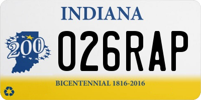 IN license plate 026RAP