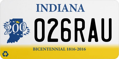 IN license plate 026RAU