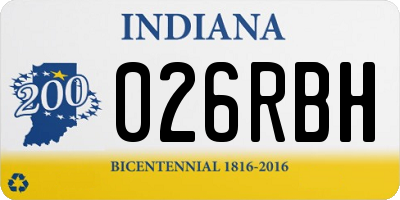 IN license plate 026RBH