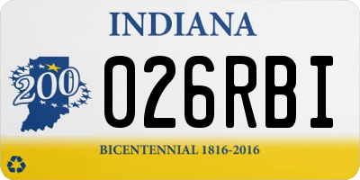 IN license plate 026RBI
