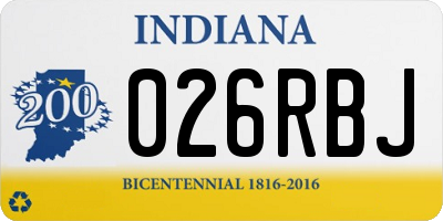 IN license plate 026RBJ