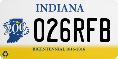 IN license plate 026RFB