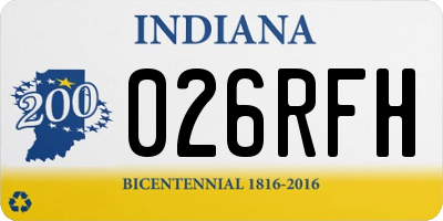 IN license plate 026RFH