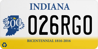 IN license plate 026RGO