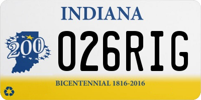 IN license plate 026RIG