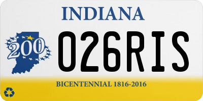 IN license plate 026RIS
