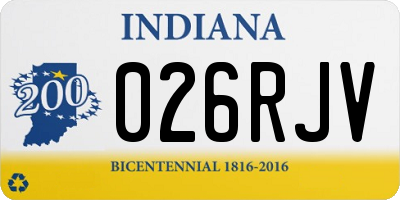 IN license plate 026RJV
