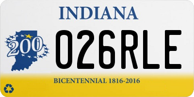 IN license plate 026RLE