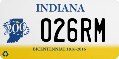 IN license plate 026RM