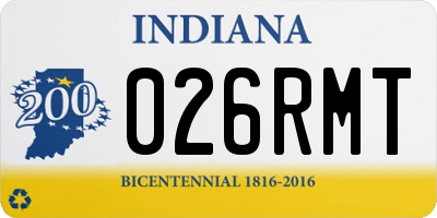 IN license plate 026RMT