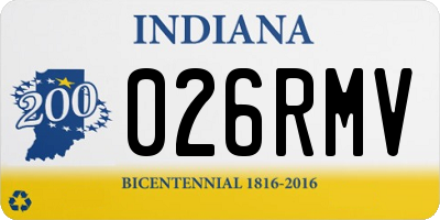 IN license plate 026RMV