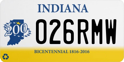 IN license plate 026RMW