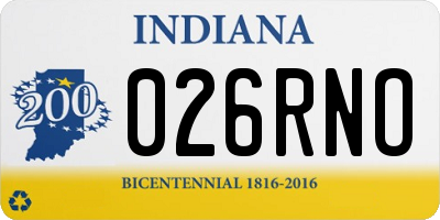 IN license plate 026RNO