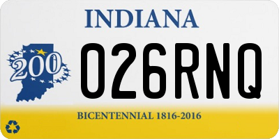IN license plate 026RNQ