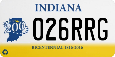IN license plate 026RRG