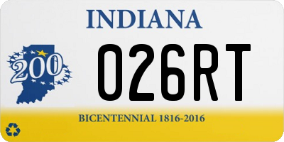 IN license plate 026RT