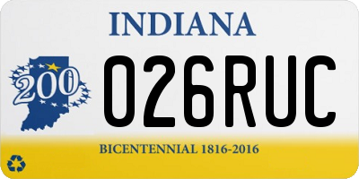 IN license plate 026RUC