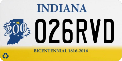 IN license plate 026RVD