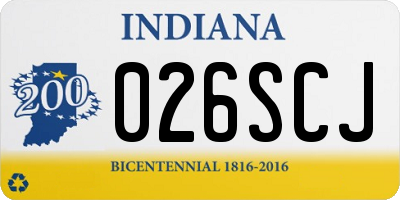 IN license plate 026SCJ