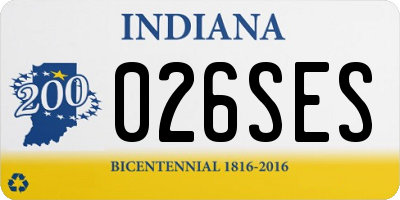 IN license plate 026SES