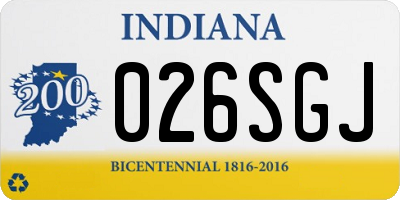 IN license plate 026SGJ