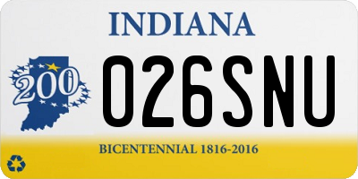 IN license plate 026SNU