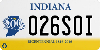 IN license plate 026SOI