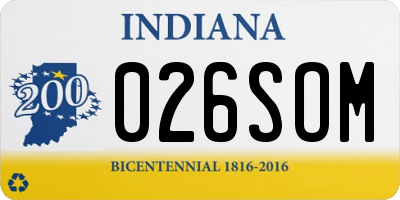 IN license plate 026SOM