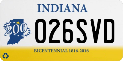 IN license plate 026SVD