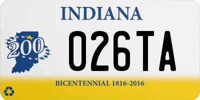 IN license plate 026TA
