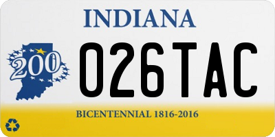 IN license plate 026TAC