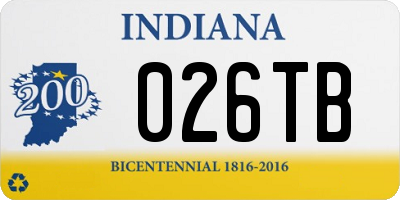 IN license plate 026TB