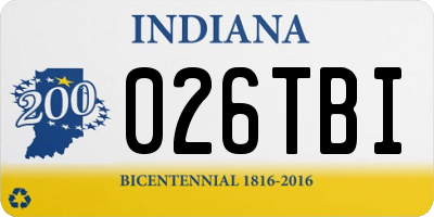 IN license plate 026TBI