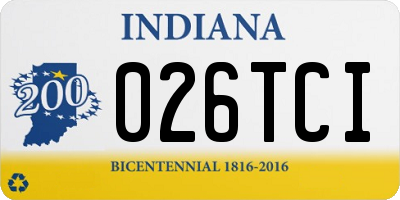 IN license plate 026TCI
