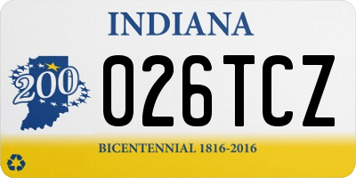 IN license plate 026TCZ