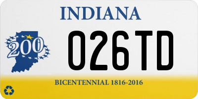 IN license plate 026TD