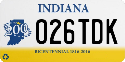IN license plate 026TDK
