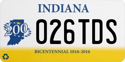 IN license plate 026TDS